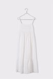 Linen Summer Midi Dress, WARM WHITE - alternate image 5