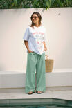 The Lounge Pant, KELLY GREEN WHITE STRIPE - alternate image 4