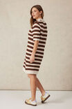 Textured Stripe Knit Dress, ECRU/PHANTOM COFFEE STRIPE - alternate image 4