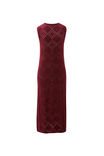 Daisy Diamond Knit Midi Dress, POMEGRANATE - alternate image 3
