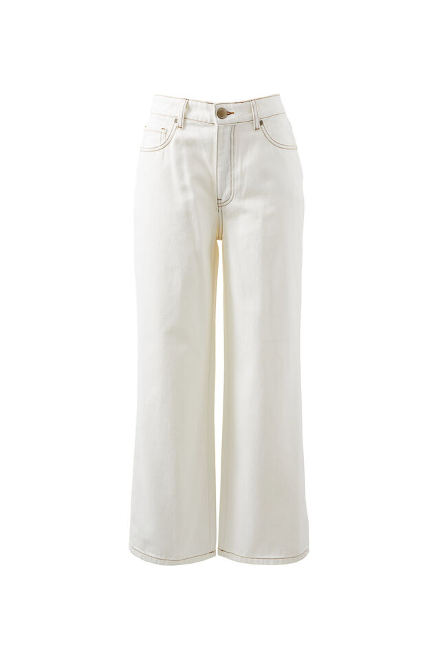 Frankie Loose Straight Jean, ECRU