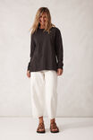 Longline Long Sleeve Cuff Tee, PHANTOM/BLACK MONOGRAM EMBROIDERY - alternate image 5