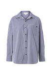 Oversized Shirt, COLLEGE BLUE WHITE NARROW STRIPE - alternate image 2