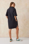 Boxy Shirt Dress, WASHED BLACK TWILL - alternate image 3