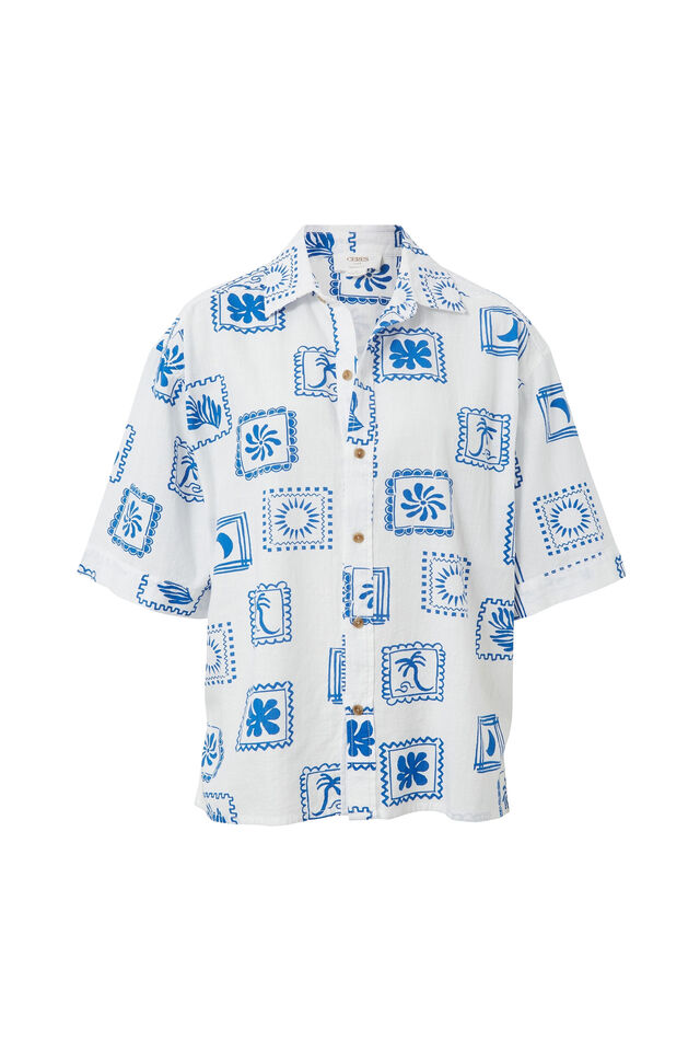 Resort Boxy Shirt, BLUE CAPRI