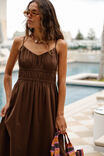 Rhea Midi Dress, CHOCOLATE - alternate image 4