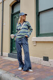 Shelby Slouchy Rugby Top, PISTACHIO/HERITAGE NAVY STRIPE - alternate image 6
