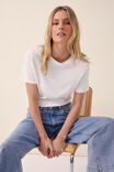 Little Tee In Organic Cotton, WARM WHITE - alternate image 1
