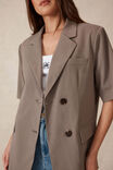 Short Sleeve Blazer, SLATE - alternate image 6