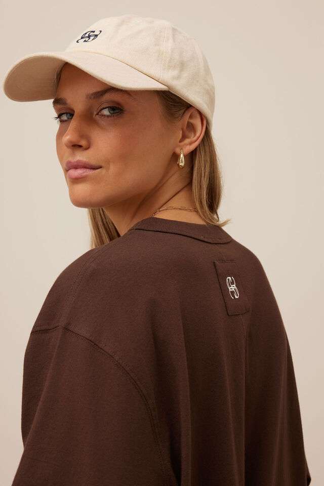 Liv Oversized Tee, CHOCOLATE