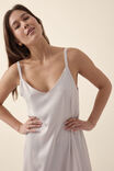 Satin Slip Dress With Recycled Fibres, CHAMPAGNE - alternate image 4