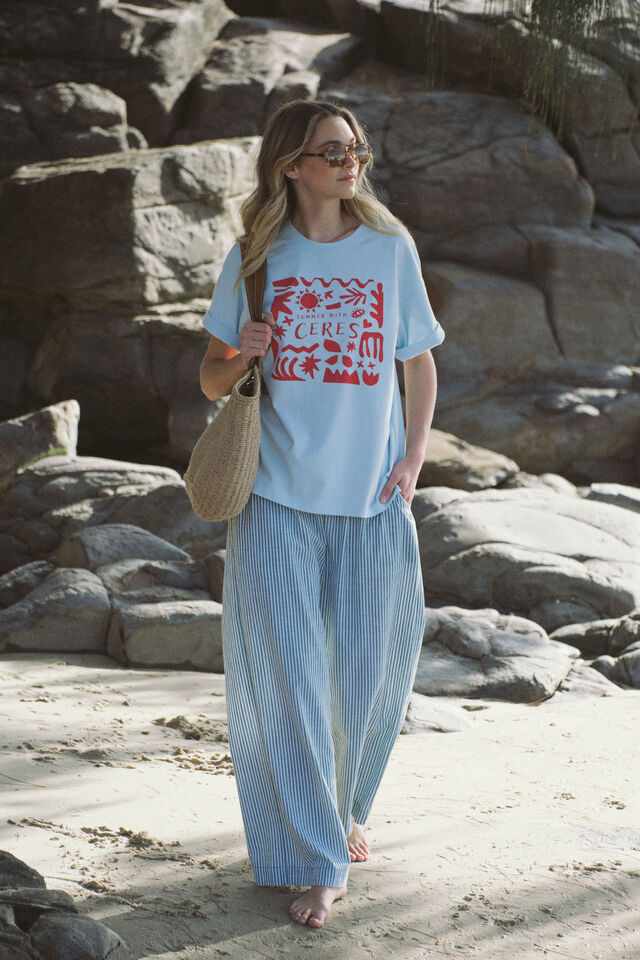 Tully Boyfriend Tee, COOL BLUE/SUMMER WITH CERES