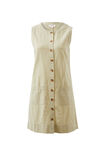 Button Through Mini Shift Dress, MATCHA - alternate image 2