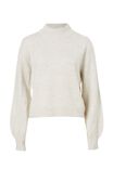 Soft Knit Mock Neck In Recycled Blend, OATMEAL MARLE - alternate image 2