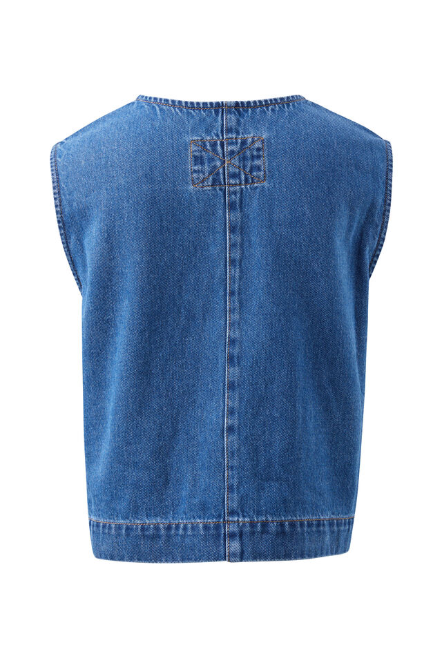 Nora Shell Top, FRESH INDIGO
