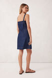 Strappy Button Mini Shift Dress, DARK INDIGO - alternate image 3