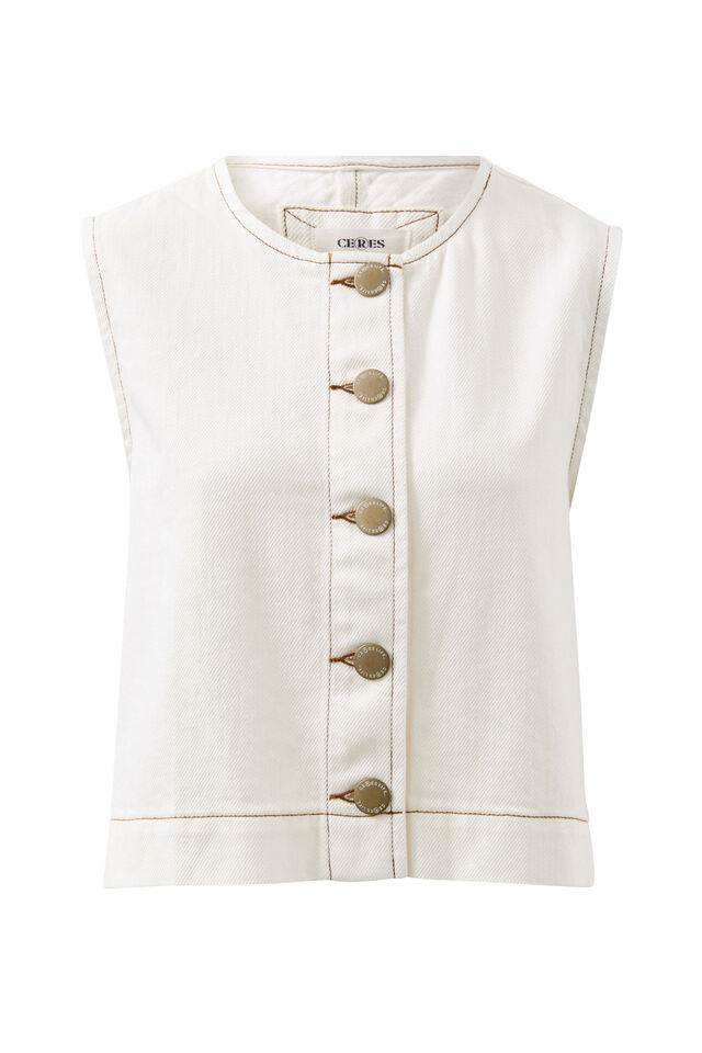 Nora Shell Top, FRESH ECRU