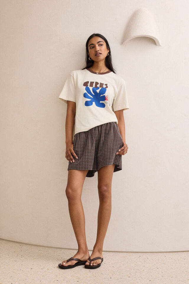 Stevie Slouchy Tee, BUFF/CERES SUNNY AFTERNOON
