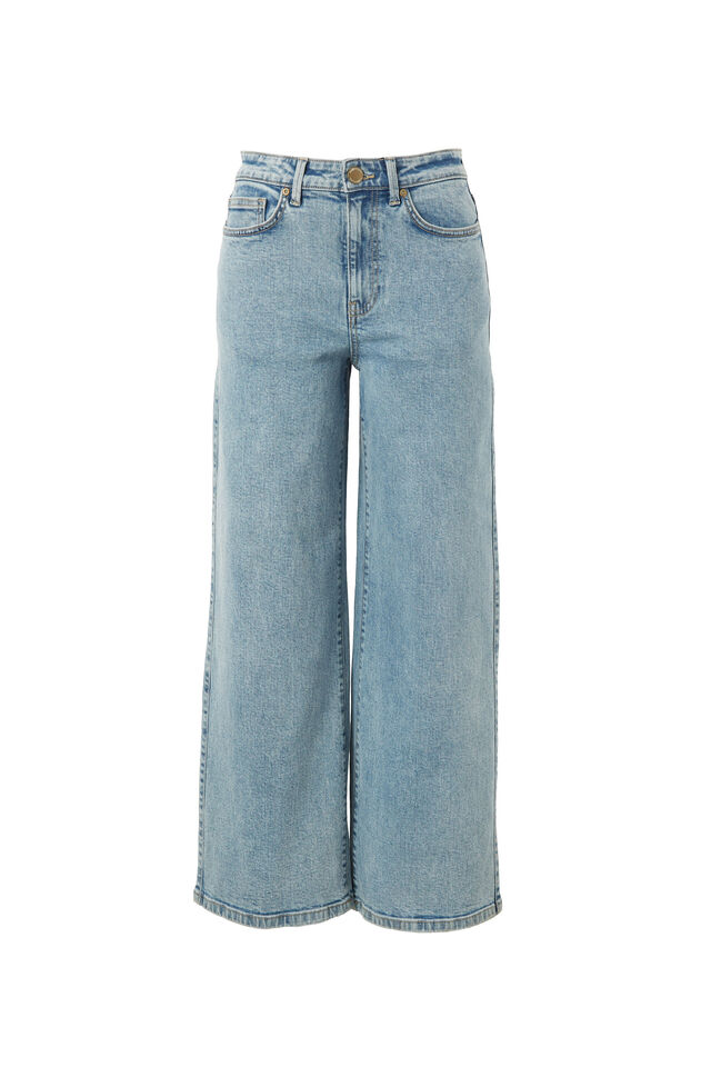 Evie Wide Leg Jean, MID VINTAGE BLUE