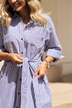 Classic Shirt Dress Jf, CLASSIC BLUE WHITE STRIPE - alternate image 5