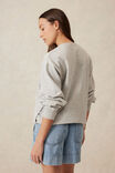 Oversized Slouchy Crew, GREY MARLE LOGO - alternate image 4