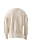 Sadie Long Sleeve V Knit Cardi, ECRU - alternate image 3