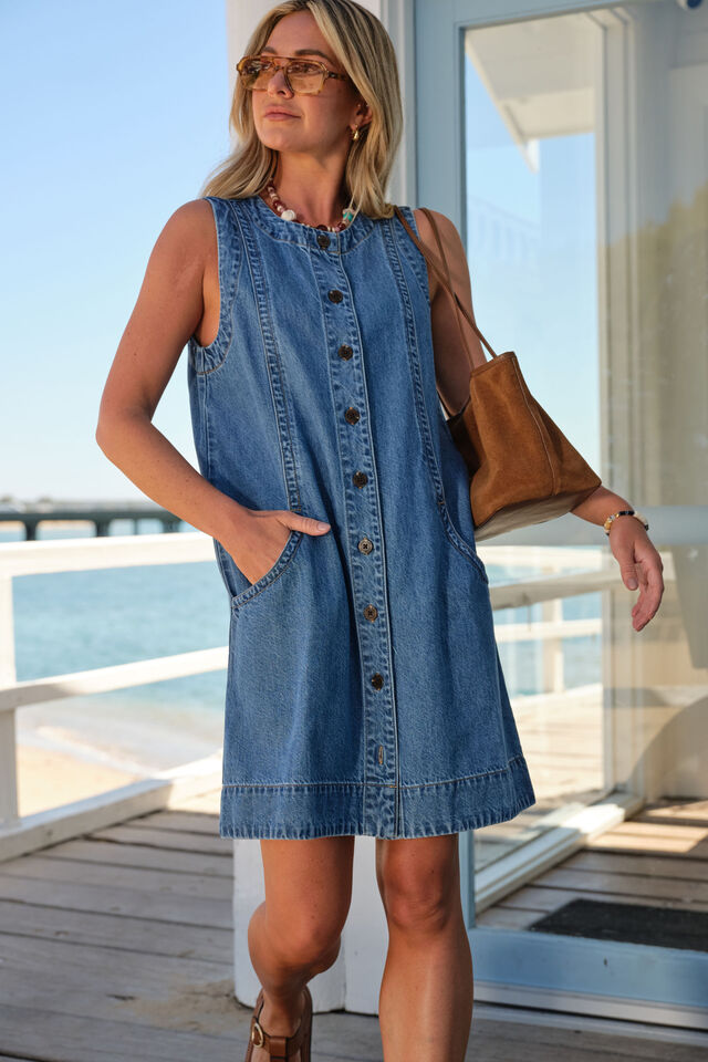 Suki Shift Dress, FRESH INDIGO