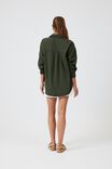 Oversized Poplin Shirt, MILITARY GREEN - alternate image 5