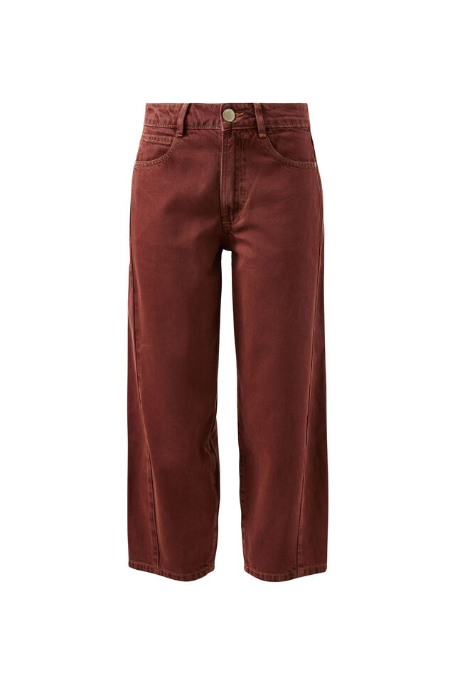 Maggie Tapered Barrel Jean, BURNT TOFFEE