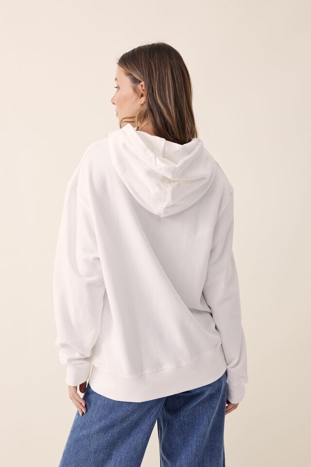 Logo Hoodie In Organic Cotton, WARM WHITE