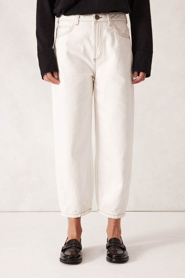 Tapered Barrel Jean, FRESH ECRU