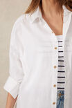 Oversized Shirt, WHITE ORGANIC COTTON - alternate image 4