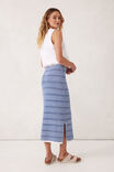 Textured Knit Midi Skirt, SUMMER BLUE STRIPE - alternate image 5