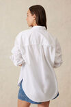 Peta Oversized Shirt, WHITE ORGANIC COTTON - alternate image 4
