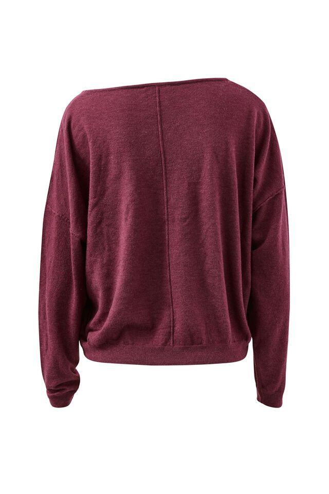 Liza Drapey Soft Knit, WASHED BURGUNDY