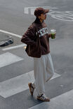 Isla Oversized Slouchy Crew, CHOCOLATE HERITAGE LOGO - alternate image 6