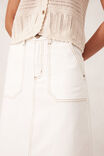 Patch Pocket Denim Midi Skirt, FRESH ECRU - alternate image 4