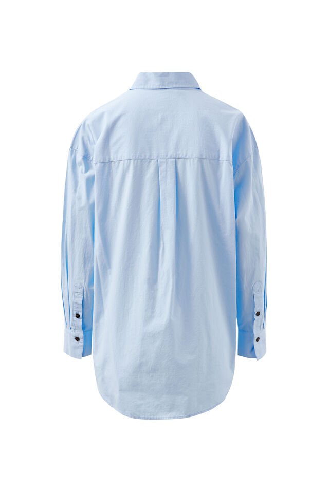 Peta Oversized Shirt, CHINA BLUE