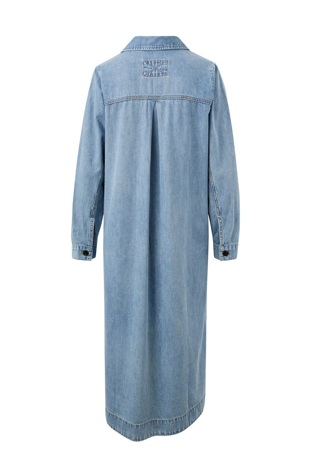 Rae Long Sleeve Midi Dress, VINTAGE BLUE