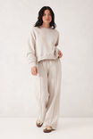 Seamed Fleece Top, ALMOND - alternate image 5