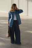 Oversized Denim Trucker, VINTAGE BLUE - alternate image 4