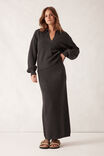 Collared Soft Knit, CHARCOAL MARLE - alternate image 4