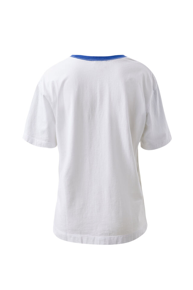 Stevie Slouchy Tee, WHITE/ CERES VILLAGE