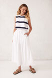 Florence Maxi Skirt, WHITE - alternate image 6