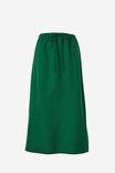 Bias Midi Skirt In Organic Cotton Linen Blend, WINTER GREEN - alternate image 2