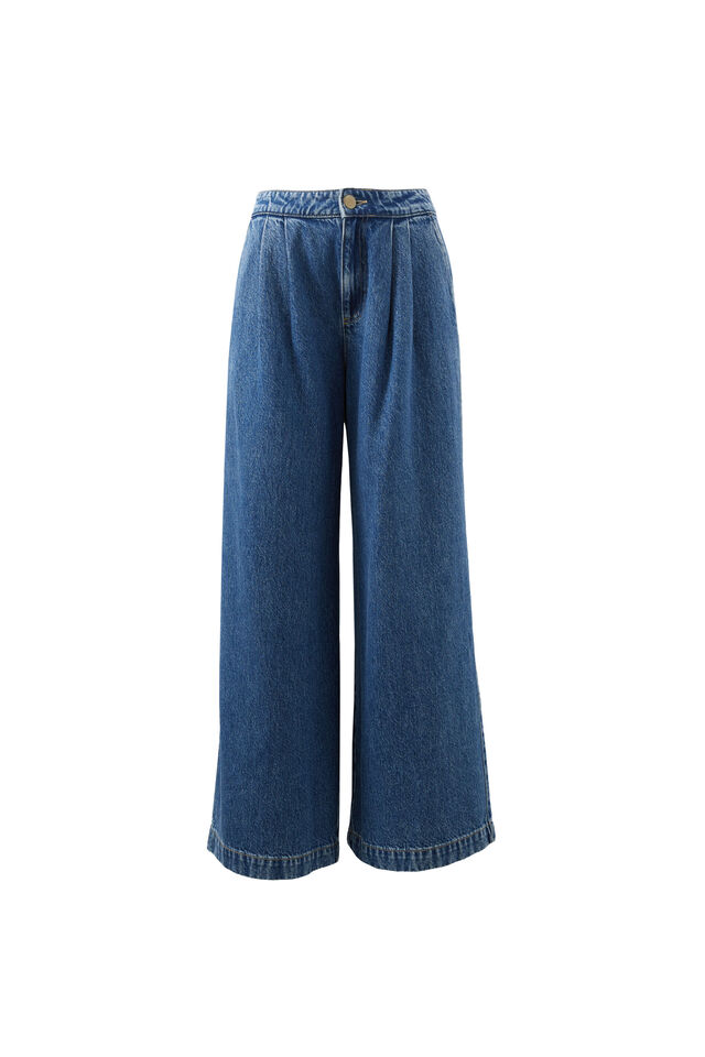 Pleat Jean, FRESH INDIGO