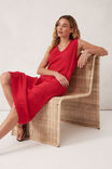 Square Knit Midi Tank Dress, HERITAGE RED - alternate image 7