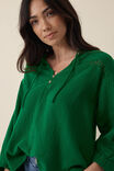 Button Up Tunic, WINTER GREEN - alternate image 4
