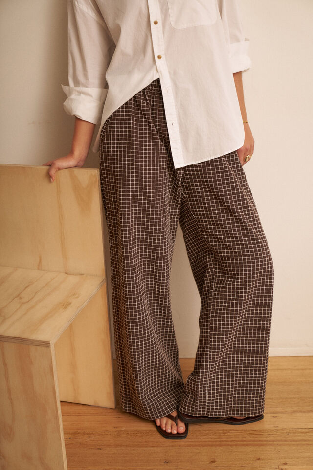 The Lounge Pant, TEXTURED CHOCOLATE CHECK