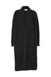 Longline Cardigan In Alpaca Wool Blend, BLACK - alternate image 2